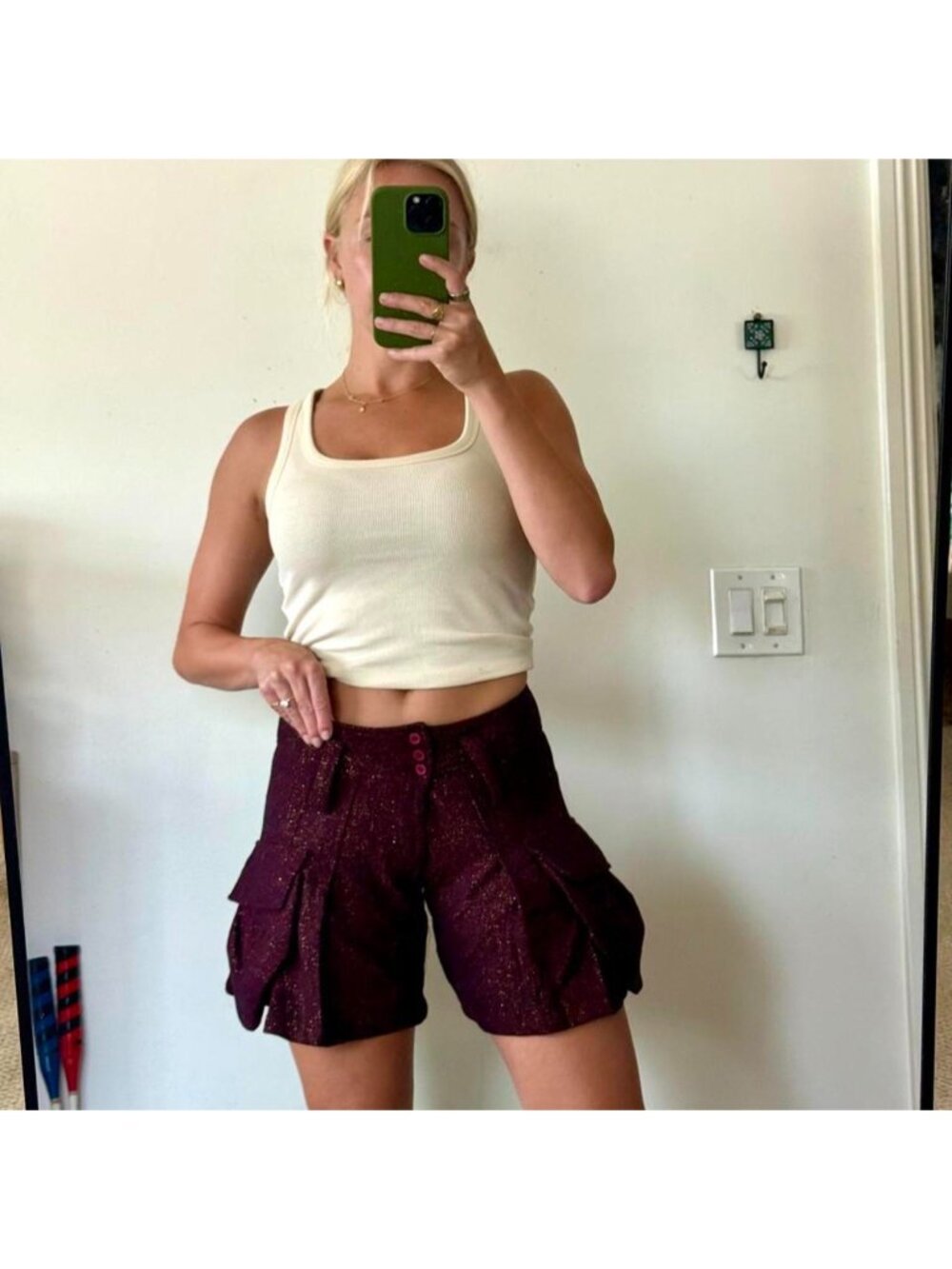 BACCA BACCA RED VINTAGE SHORTS WOMENS SIZE 2